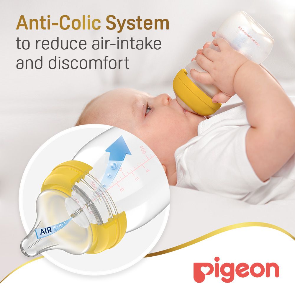 Pigeon SofTouch Green 160ml Anti-Colic Nursing Bottle (0+ Months), 1 Piece