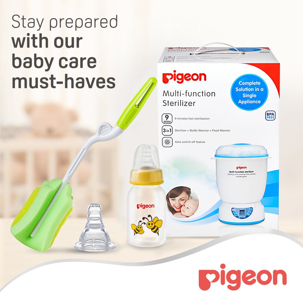 Pigeon Large Slim Neck Peristaltic Nipple (7+ Months), 2 Pieces