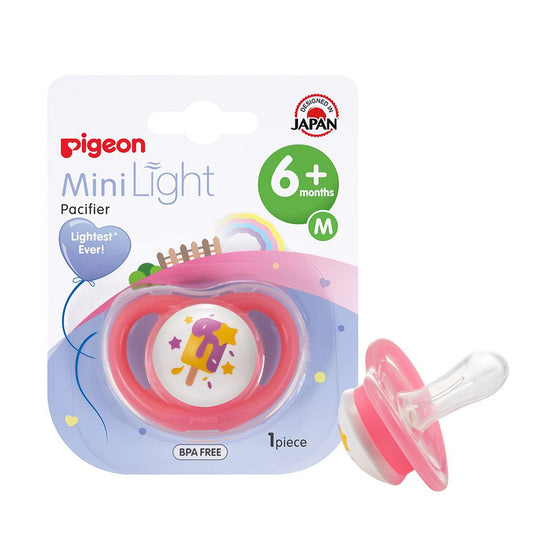 Pigeon Mini Light Red Medium Pacifier (6+ Months), 1 Piece - Makkah Pharmacy