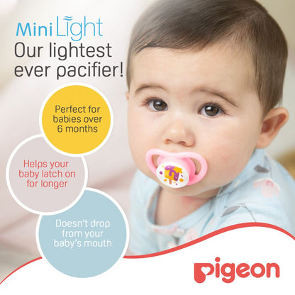 Pigeon Mini Light Red Medium Pacifier (6+ Months), 1 Piece - Makkah Pharmacy