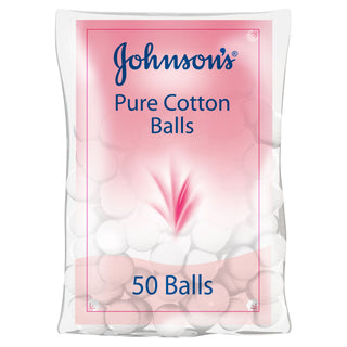 Johnsons Pure Cotton Balls, 50 Pieces - Makkah Pharmacy