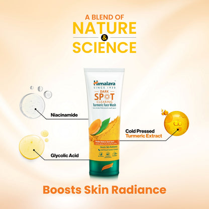 Himalaya Clearing & Anti-Dark Spot Turmeric Wash-Off Face Wash, 100ml - Makkah Pharmacy