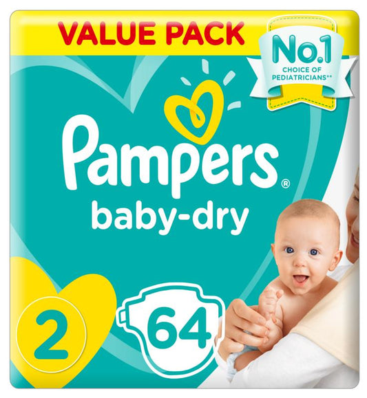 Pampers New Baby Dry 2 Small 3-6 Kg 64’S