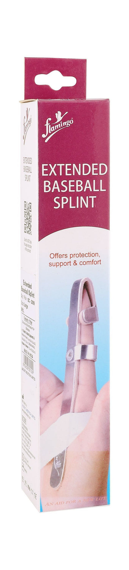 Flamingo Small 5cm Extended Baseball Finger Splint, 1 Piece - Makkah Pharmacy