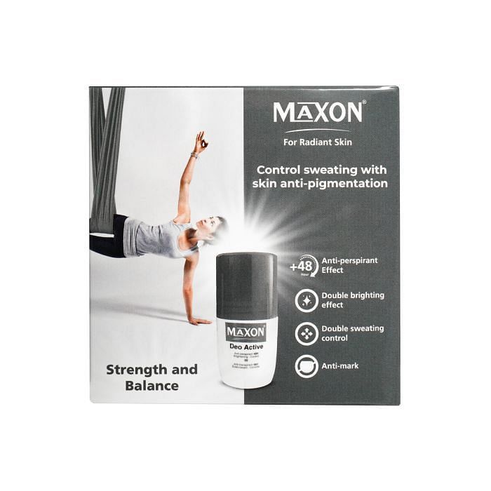 Maxon Deo Active 48H Brightening & Control Antiperspirant Roll-On Deodorant, 60ml - Makkah Pharmacy