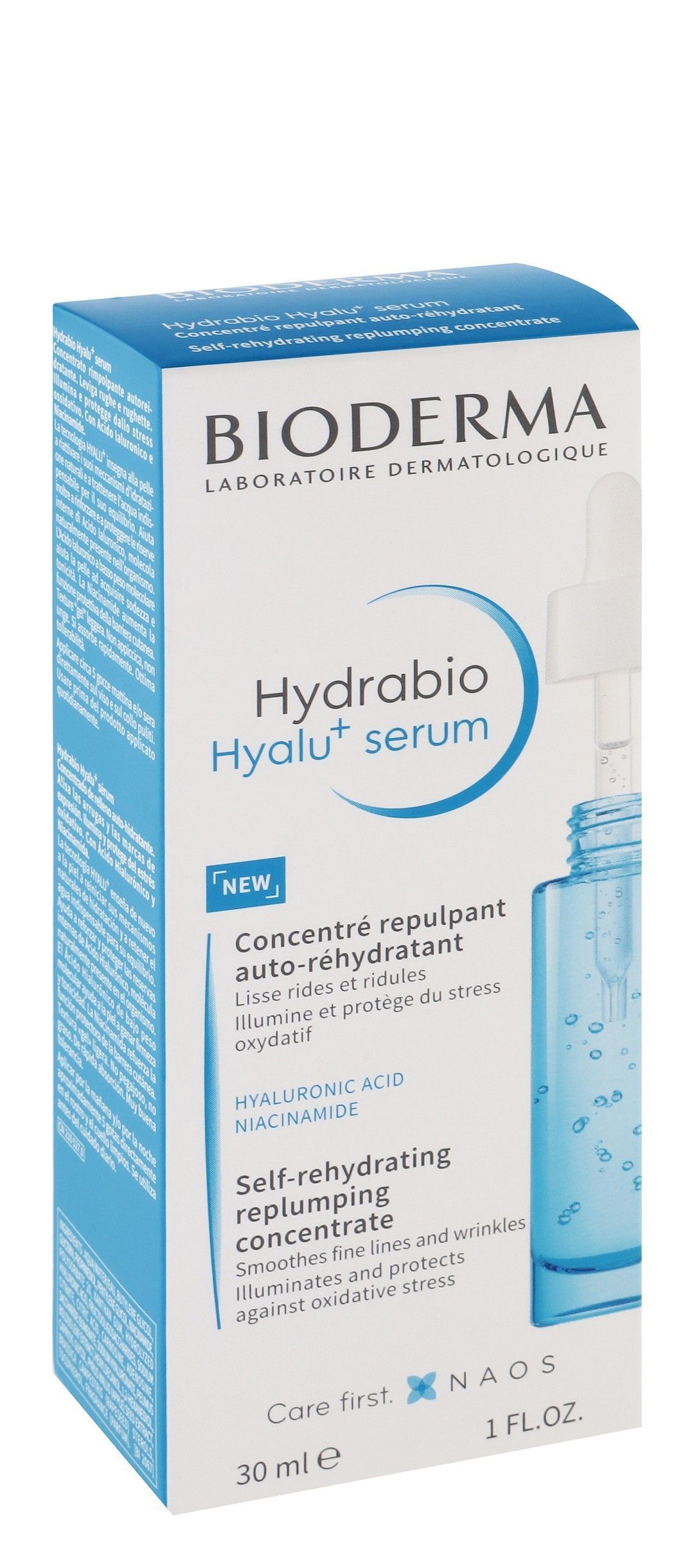 Bioderma Hydrabio Hyalu Plus Serum Concentrated Self-Rehydrating, Replumping & Smoothing Face Serum with Hyaluronic Acid & Niacinamide, 30ml - Makkah Pharmacy
