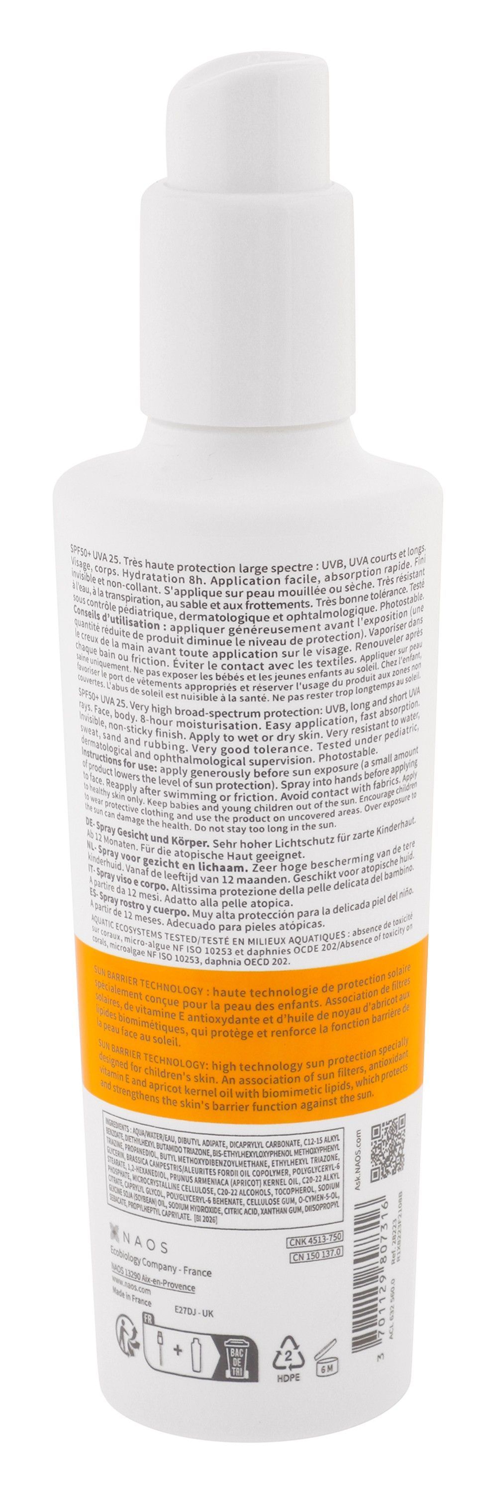 Bioderma Photoderm Water-Resistant Pediatrics Sunscreen Spray for Delicate & Atopic-Prone Skin SPF50+ for 12+ Months, 200ml - Makkah Pharmacy