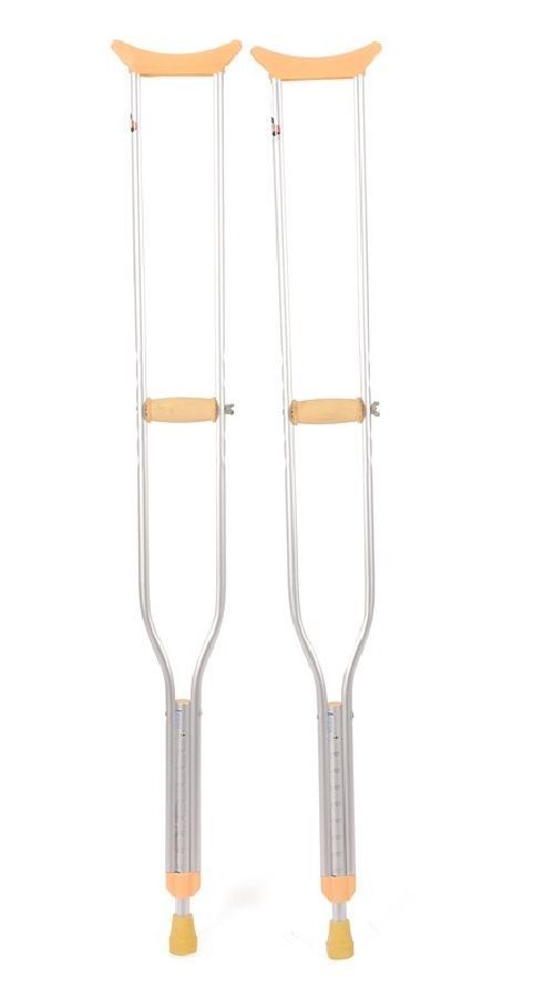 Large Aluminum Underarm Crutches, 1 Pair - Makkah Pharmacy