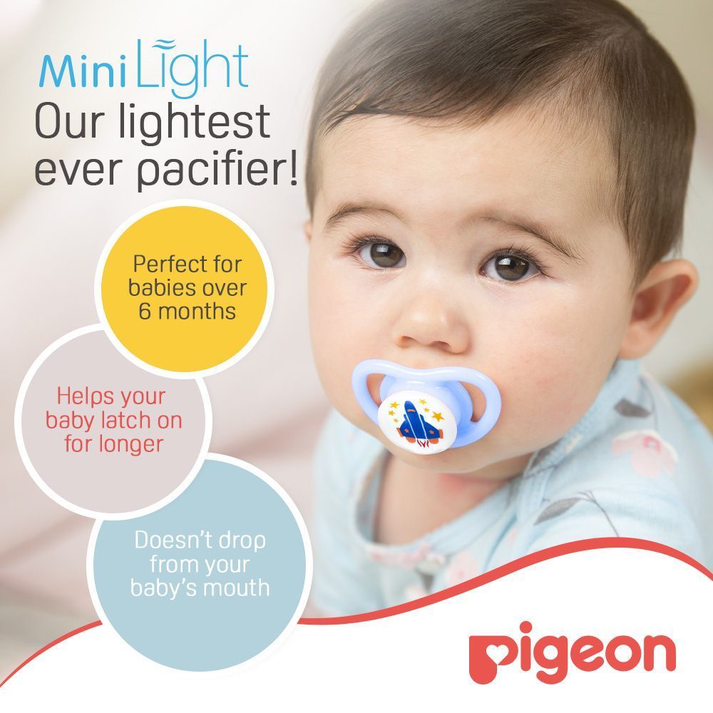 Pigeon Mini Light Purple Medium Pacifier (6+ Months), 1 Piece - Makkah Pharmacy