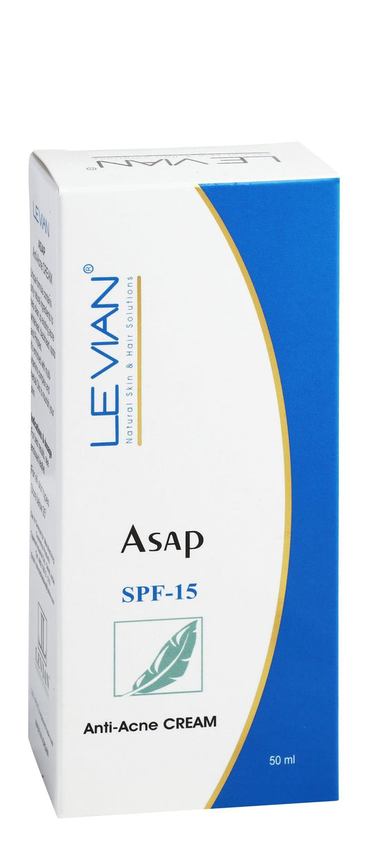Le Vian Anti-Acne Cream for All Skin Types SPF15, 50ml - Makkah Pharmacy