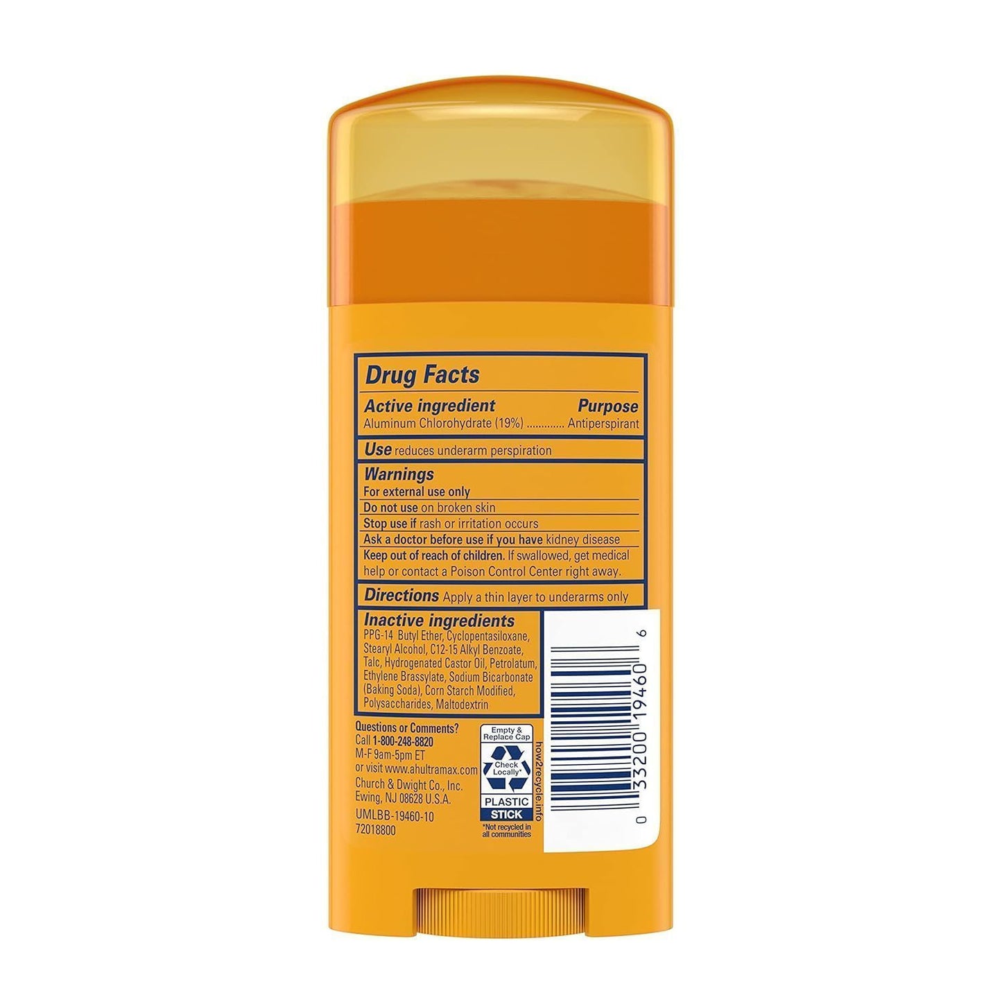 Arm & Hammer Ultra Max Antiperspirant Deodorant Sticks Fresh Scent, 2x28g - Makkah Pharmacy
