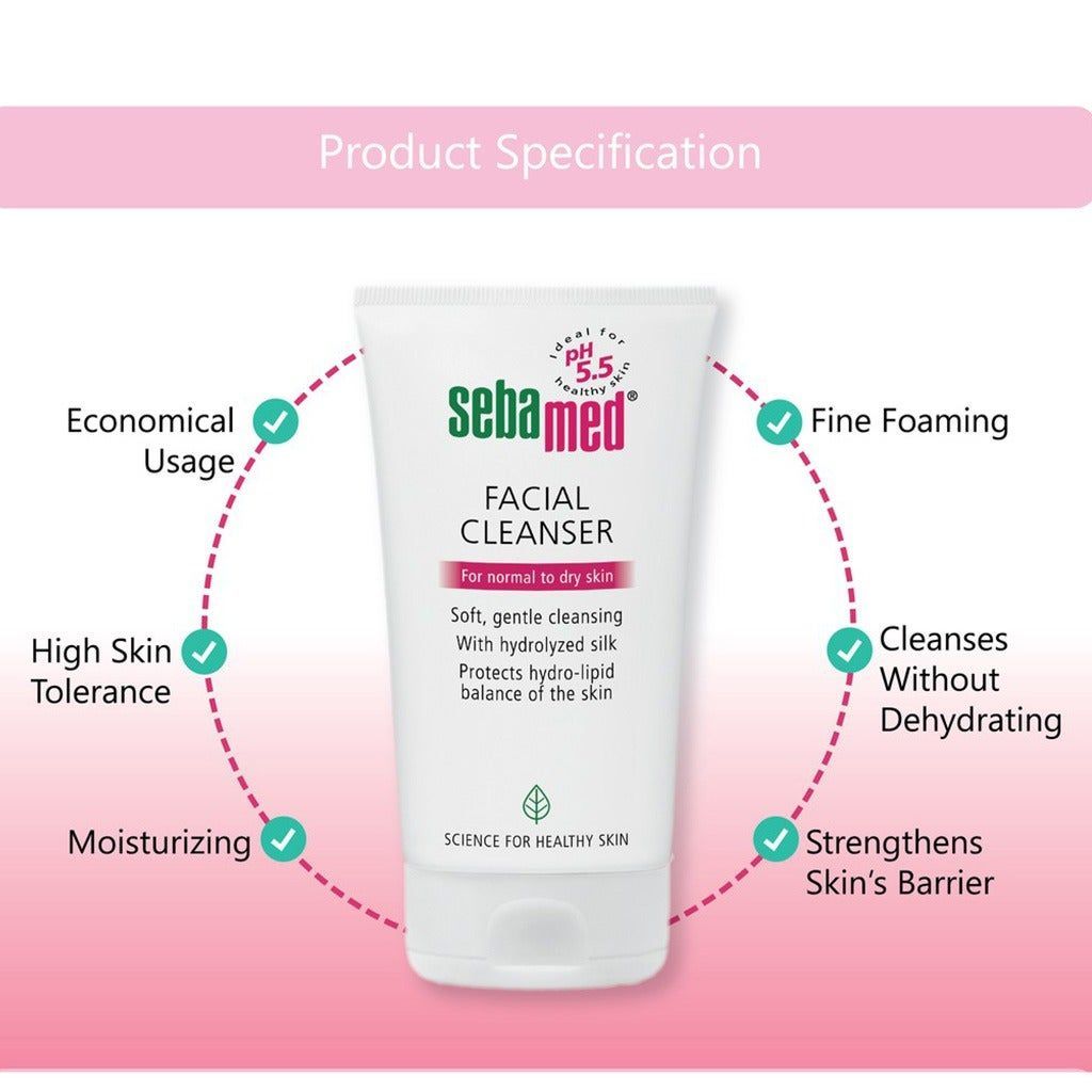 Sebamed Facial Cleanser Normal To Dry 150 ml - Makkah Pharmacy
