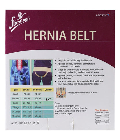Flamingo Medium Hernia Belt (80-90cm), 1 Piece - Makkah Pharmacy