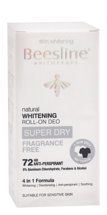 Beesline Super Dry 4in1 72H Whitening & Antiperspirant Roll-On , 50ml - Makkah Pharmacy