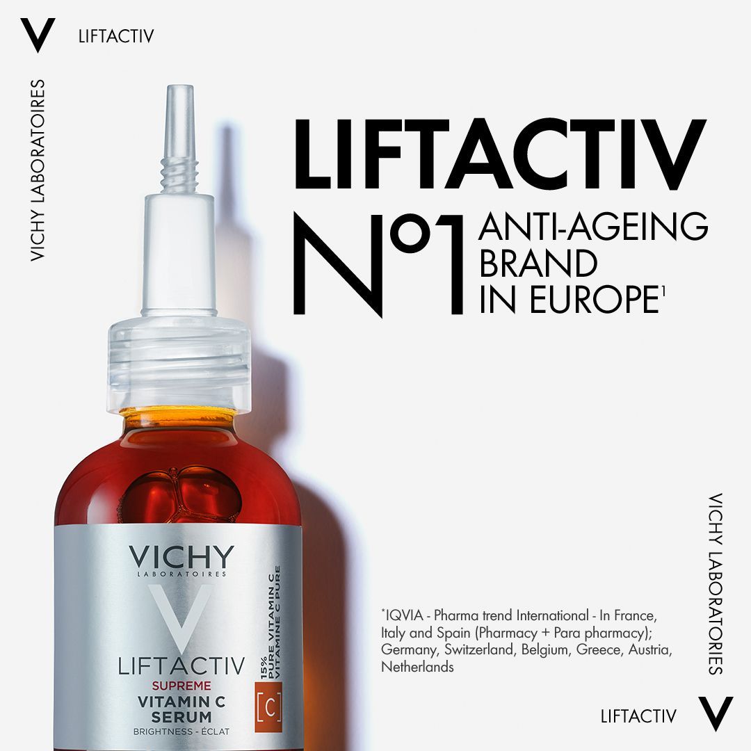 Vichy Liftactiv Vitamin C 15% Serum for Anti Aging & Brightening, 20ml - Makkah Pharmacy