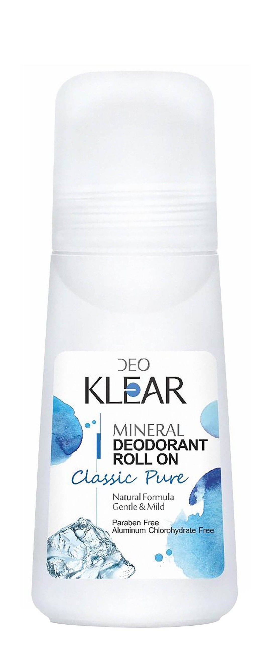 Deo Klear Classic Pure Mineral Roll-On Deodorant, 65ml - Makkah Pharmacy