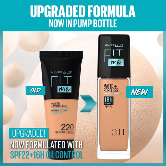 Maybelline Fit Me Foundation Mat Poreless Spf 136 - Makkah Pharmacy