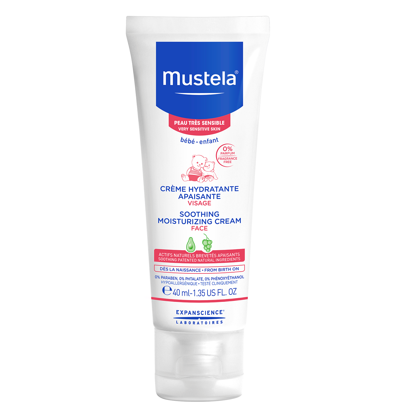 Mustela - Soothing Moisturizing Cream - Face, 40Ml