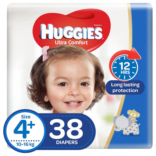 Huggies Ultra Comfort Diapers Size 4+ 10-16Kg 38Pcs