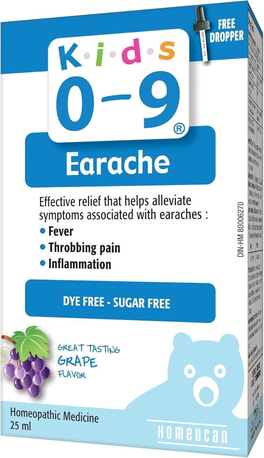 Homeocan Kids Earache Homeopathic Medicine Grape Flavor (0-9 Years), 25ml