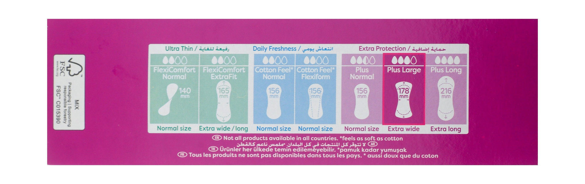 Carefree Plus Large Fresh Scent Pantyliners, 20 Pieces - Makkah Pharmacy