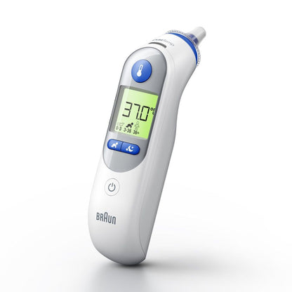 Braun ThermoScan 7 Plus Digital Ear Thermometer - White & Blue, IRT6525, 1 Pack - Makkah Pharmacy