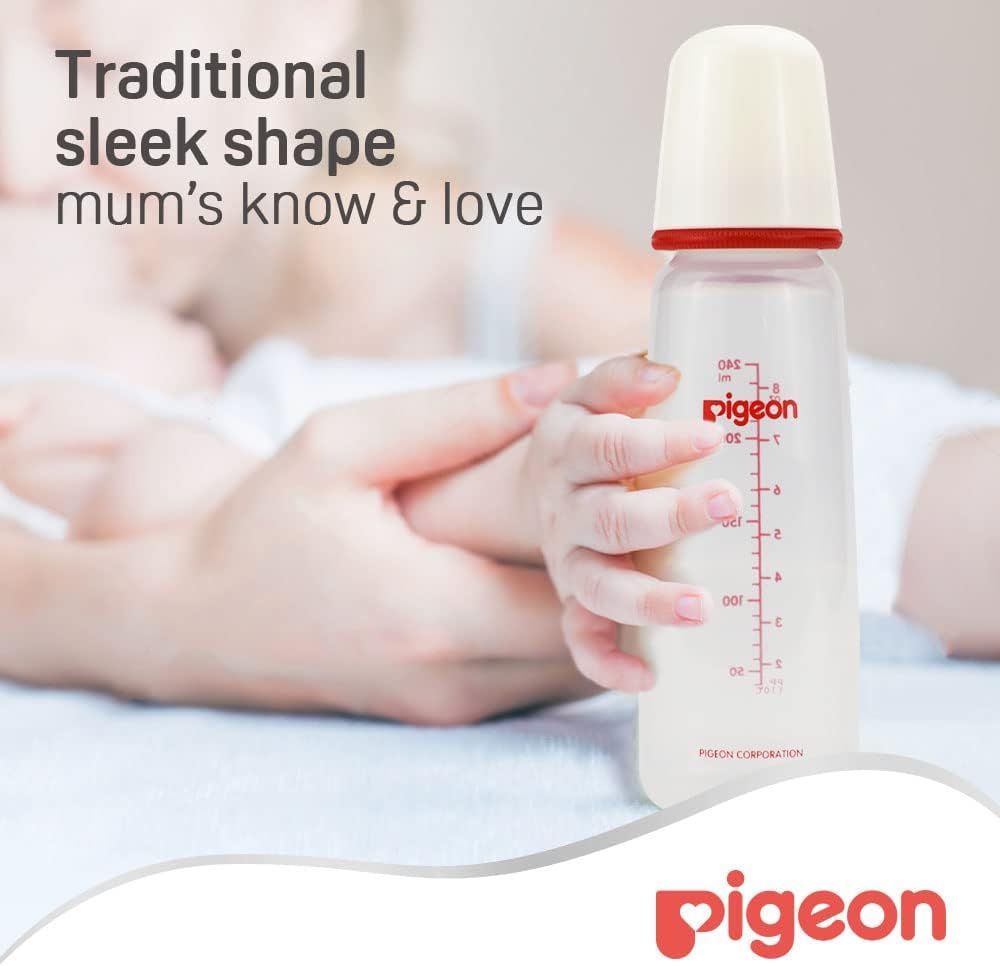 Pigeon Peristaltic Nursing Bottle Plastic with Handle, 240ml