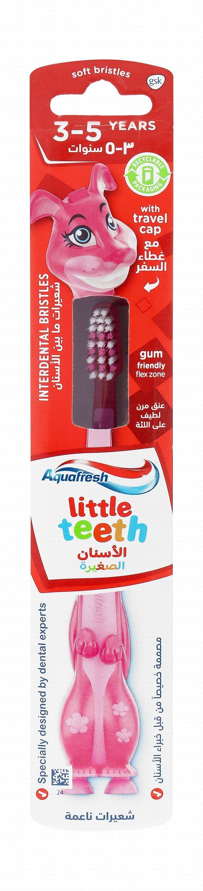 Aquafresh Bella The Bunny Pink Soft Toothbrush (3-5 Years), 1 Piece - Makkah Pharmacy