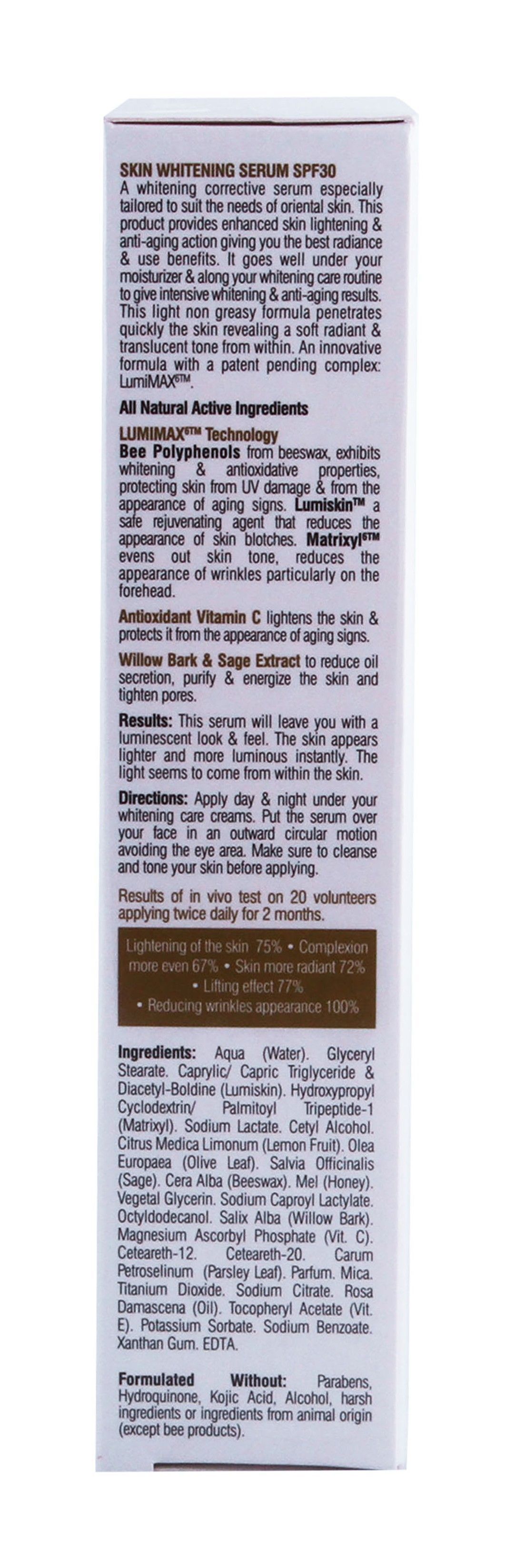 Beesline Hypoallergenic SPF30 Skin Whitening Serum, 30ml - Makkah Pharmacy