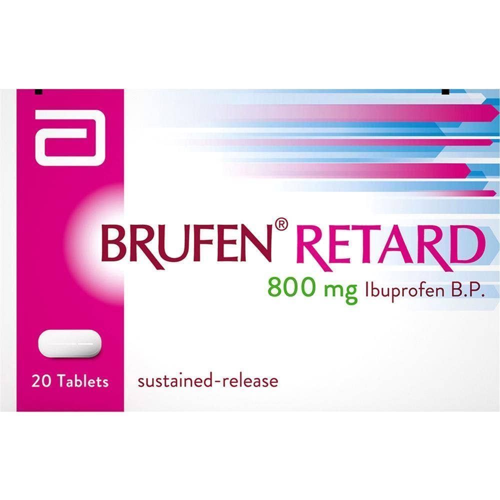Brufen Retard 800mg Ibuprofen BP, 20 Tablets
