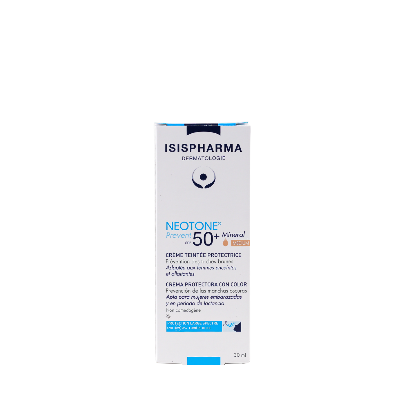 Isispharma Neotone Tinted Facial Sunscreen with Minerals SPF50+ Medium, 30ml - Makkah Pharmacy
