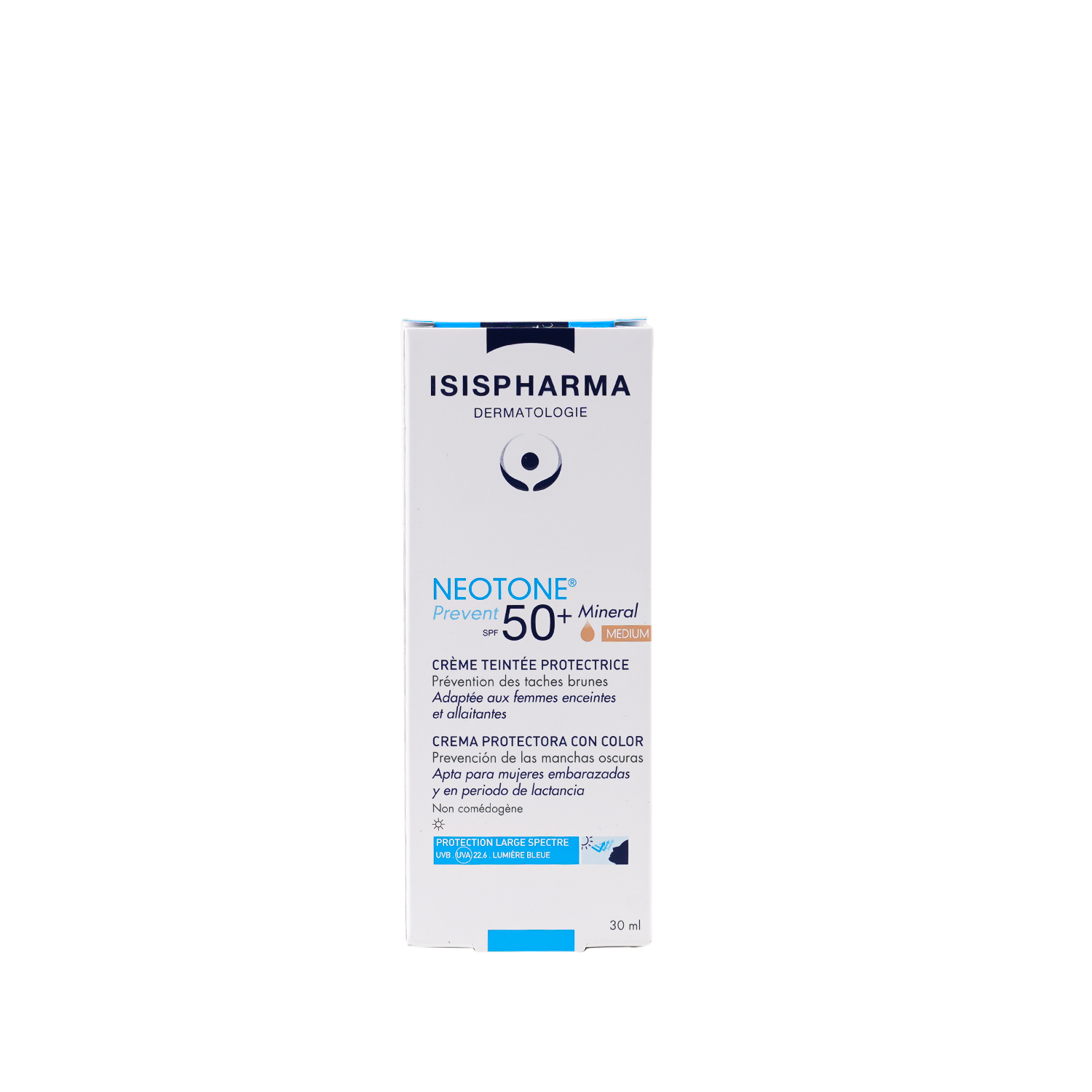 Isispharma Neotone Tinted Facial Sunscreen with Minerals SPF50+ Medium, 30ml - Makkah Pharmacy