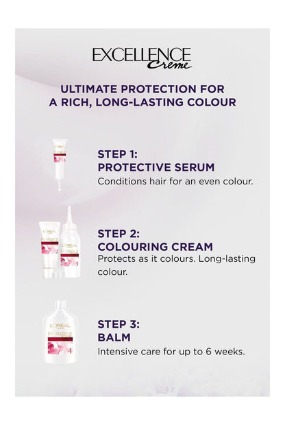 L'Oreal Excellence Triple Care Hair Color Cream Ash Blonde 7.1, 1 Pack - Makkah Pharmacy