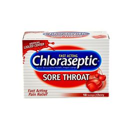 Chloraseptic Liquid Cherry lozenges 18'S