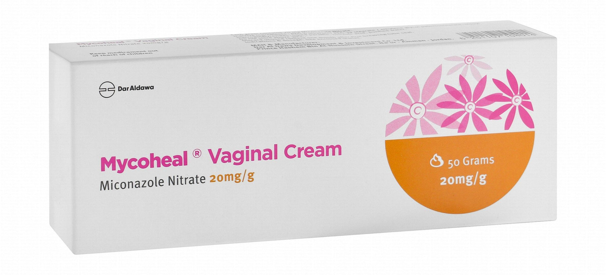 Mycoheal 20mg Miconazole Nitrate Vaginal Cream, 50g