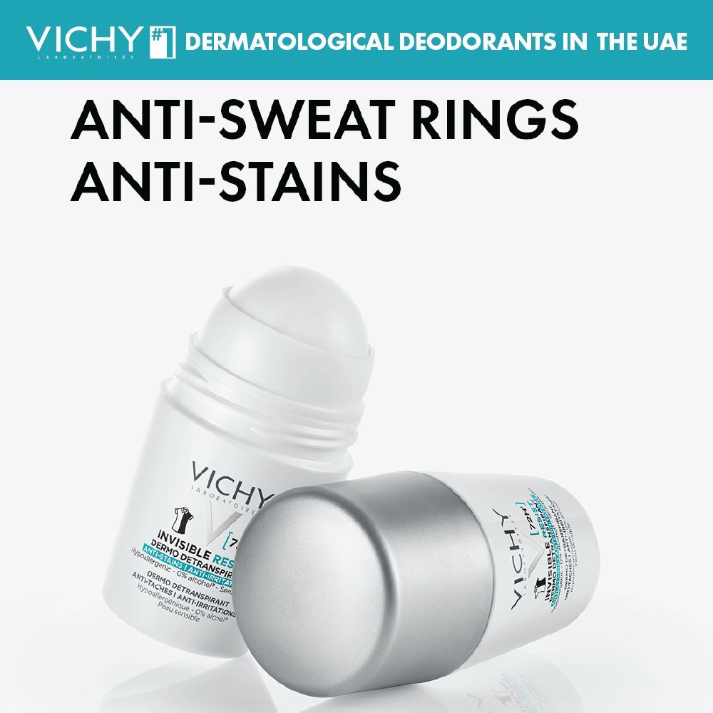 Vichy 72 Hours Invisible Resist Deodorant for Women, 50ml - Makkah Pharmacy