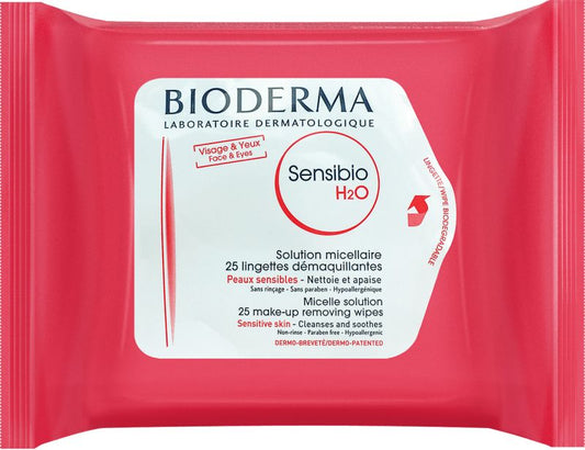 B-DERMA SENSIBIO H2O FACE WIPES 25S - Makkah Pharmacy