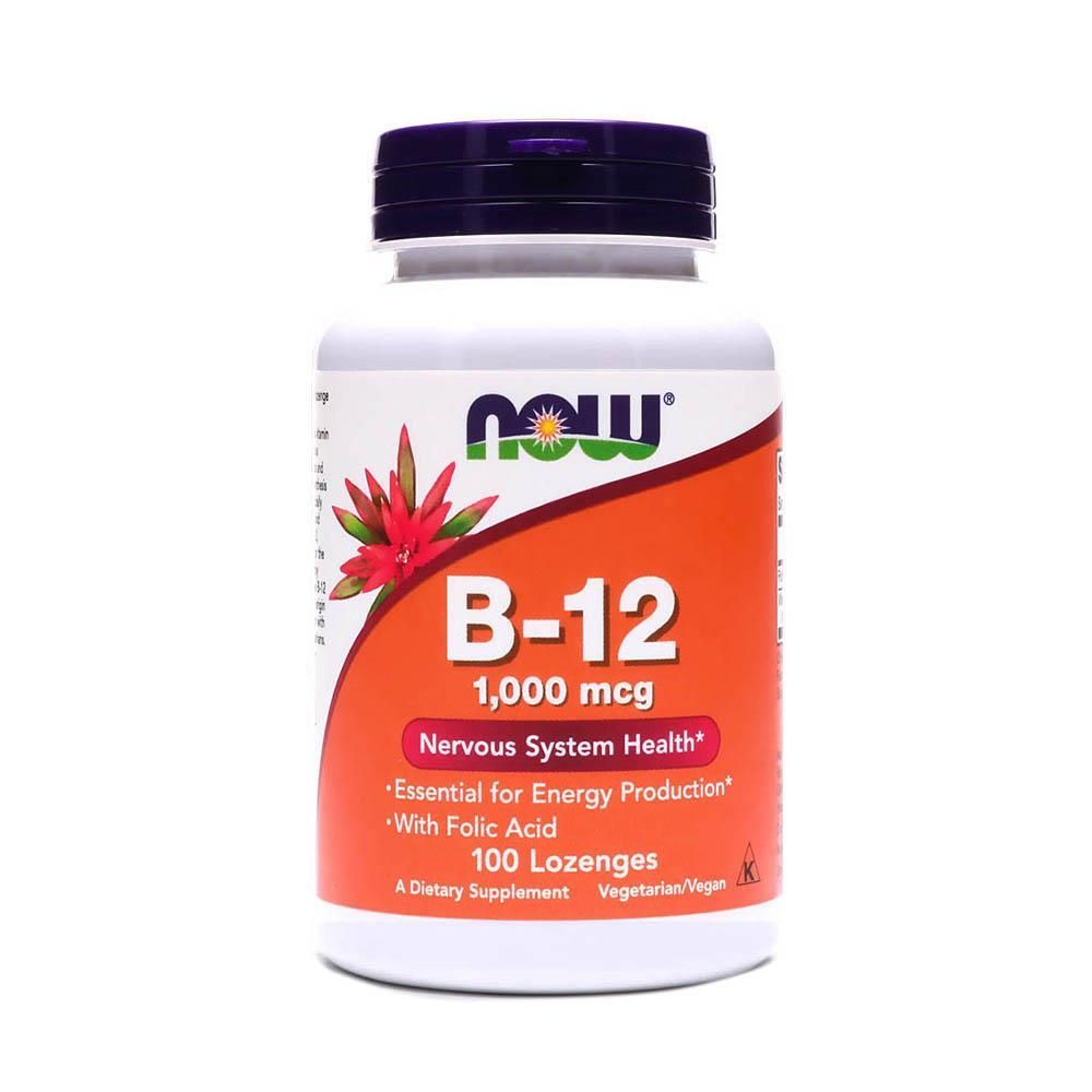 Now Vitamin B 12 1000 Mcg Chewable Lozenges 100 Pieces - Makkah Pharmacy