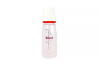 Pigeon Plastic White & Yellow 200ml Medium Flow Plastic Feeding Bottle, 1 Piece
