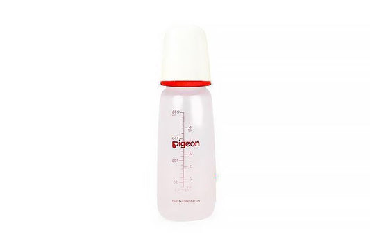 Pigeon Plastic White & Yellow 200ml Medium Flow Plastic Feeding Bottle, 1 Piece