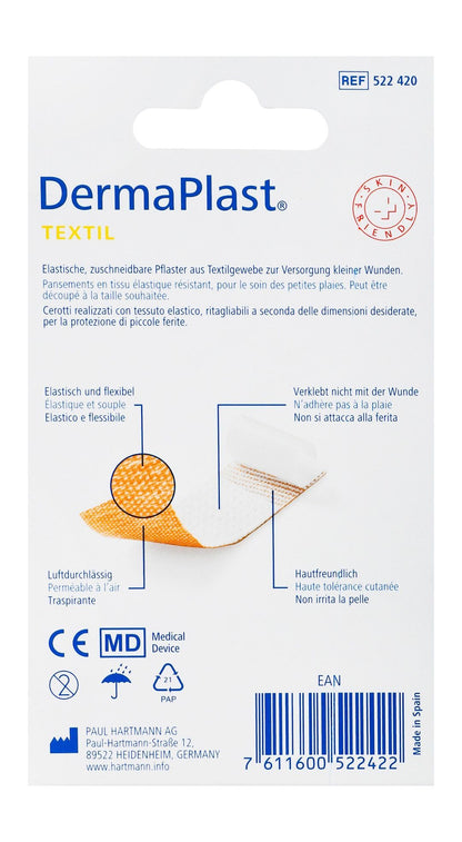 Hartmann Dermaplast Textil Plasters (6x10cm), 10 Pieces - Makkah Pharmacy