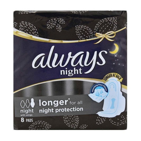 Always Night Sanitary Pads 8'S