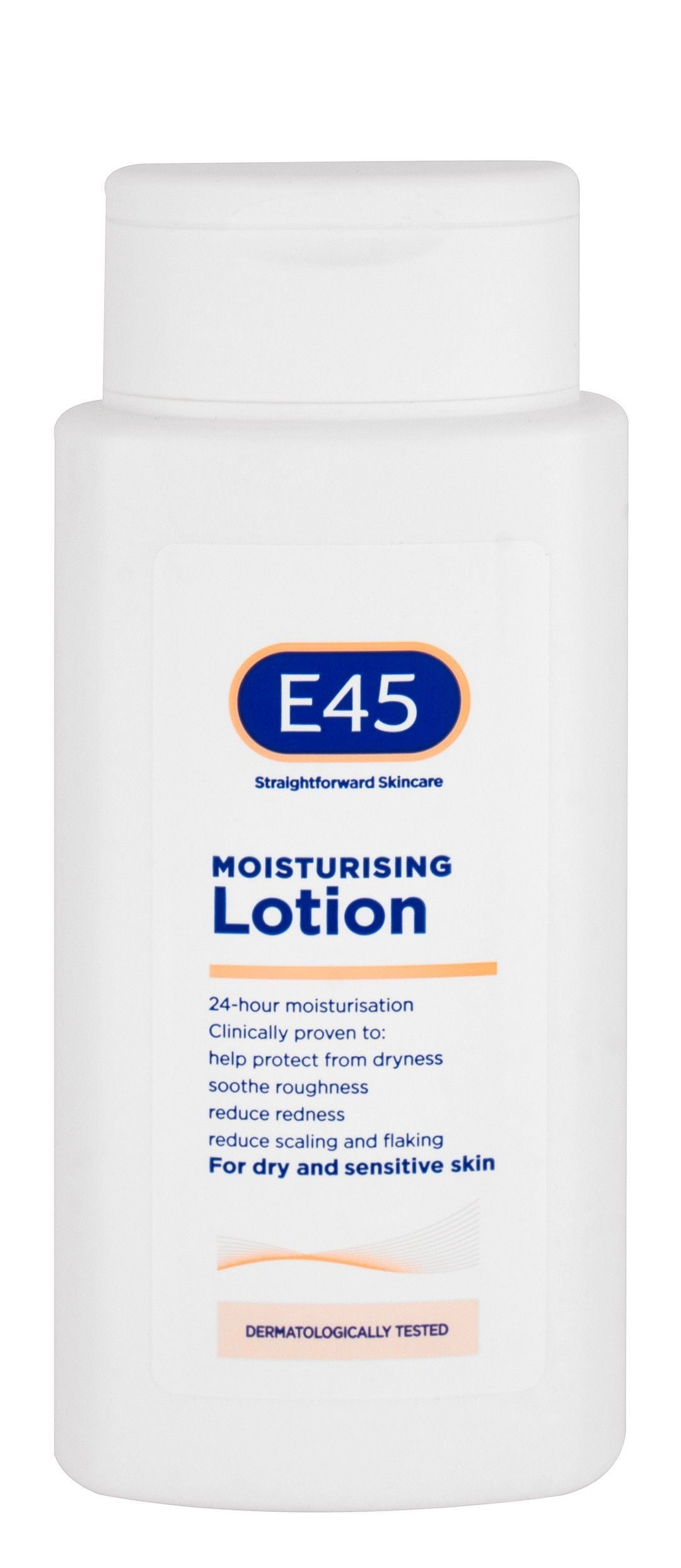 E45 Moisturizing, Soothing & Anti-Flaking Face & Body Lotion for Dry & Sensitive Skin, 200ml - Makkah Pharmacy