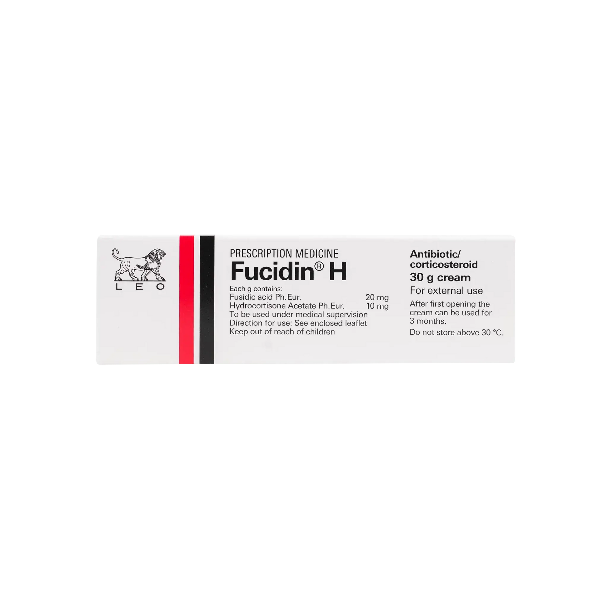 Fucidin H 20mg Fusidic Acid & 10mg Hydrocortisone Acetate Antibiotic Cream, 30g - Makkah Pharmacy
