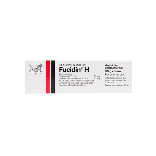 Fucidin H 20mg Fusidic Acid & 10mg Hydrocortisone Acetate Antibiotic Cream, 30g - Makkah Pharmacy