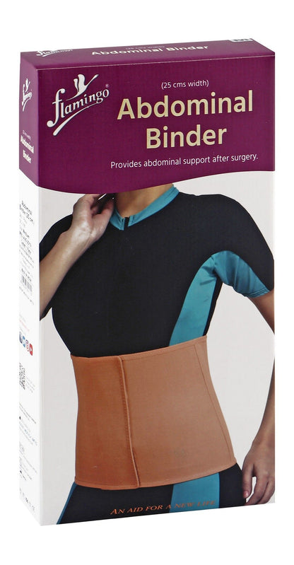 Flamingo Medium Beige Abdominal Binder (80-90cm), 1 Piece - Makkah Pharmacy