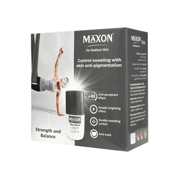 Maxon Deo Active 48H Brightening & Control Antiperspirant Roll-On Deodorant, 60ml - Makkah Pharmacy