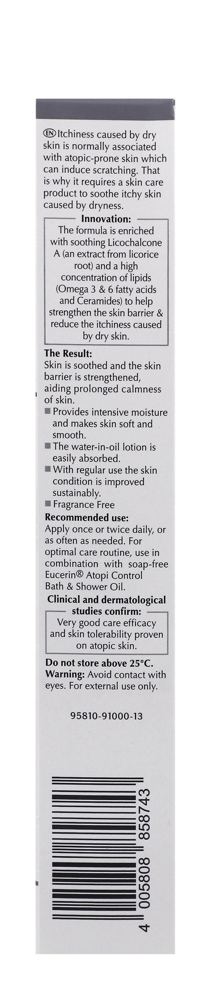 Eucerin Atopi Control Soothing, Anti-Itching & Anti-Dryness Body Lotion with Licochalcone A & Ceramides for Dry Skin, 250ml - Makkah Pharmacy