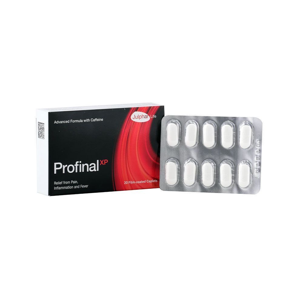 Profinal Xp 65mg Caffeine for Fever, Inflammation & Pain Relief, 20 caplets - Makkah Pharmacy