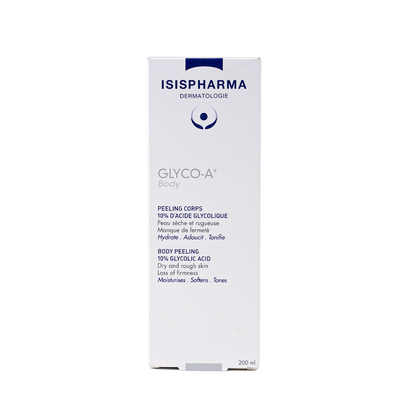 Isispharma 10% Glycolic Acid Body Peeling Cream for Dry & Rough Skin, 200ml - Makkah Pharmacy